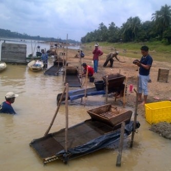 Aktivtas PETI di Sungai Batanghari, Kabupaten Batanghari